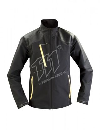 2-1615-340-9011 Kurtka softshellowa czarna + żółty kontrast