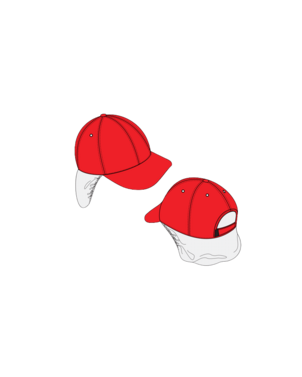 2-0133-010-4060 CZAPKA Z DASZKIEM I SIATKĄ HACCP czerwona