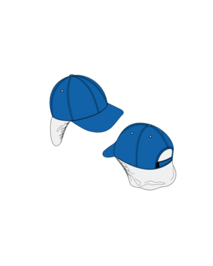 2-0133-010-3040 CZAPKA Z DASZKIEM I SIATKĄ HACCP niebieska