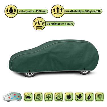 5-4728-248-3050 POKROWIEC NA SAMOCHÓD MEMBRANE GARAGE + TORBA L2 HATCHBACK/KOMBI