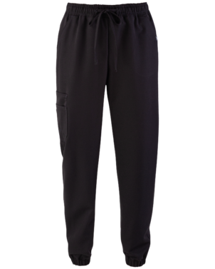2-507V-378-4010 Scrubs spodnie damskie joggery czarne