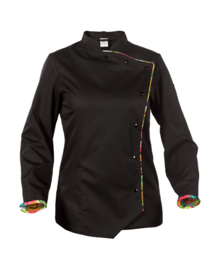 2-360A-367-9805 Bluza kucharska damska czarna + owoce