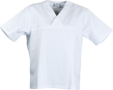 2-3257-020-1080 Bluza w serek krótki rękaw biała