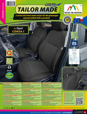 5-2044-233-4016  Pokrowce na przednie siedzenia TAILOR MADE Opel Corsa