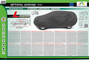 5-4330-248-4010 Membranowy pokrowiec ochronny na samochód Optimal Garage
