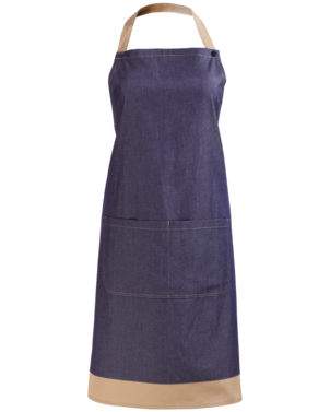 2-406V-327-9211 Fartuch Gastronomiczny z kieszenią - Jeans Unisex