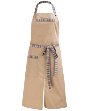 2-410V-020-9956 Fartuch kucharski z rozcięciem i kieszenią Unisex