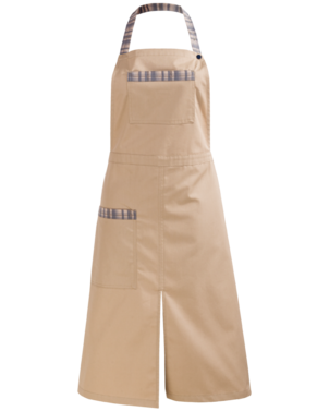2-410V-020-9956 Fartuch kucharski z rozcięciem i kieszenią Unisex