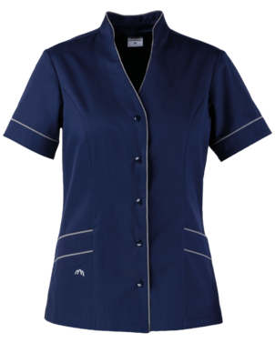 2-313V-033-9914 Tunika medyczna damska  ze stójką - TENCEL