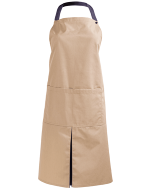 2-412V-020-9948 Beżowy fartuch kucharski z kieszeniami Unisex