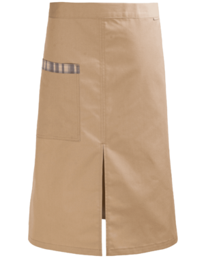 2-413V-020-9956 Beżowa zapaska kelnerska z kieszenią 70 cm Unisex