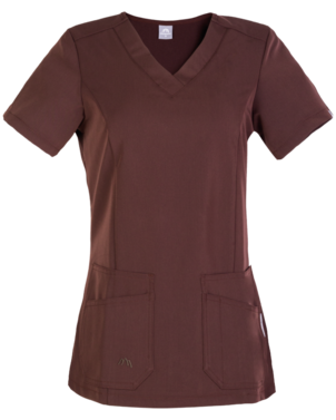 2-304V-479-4016 Bluza medyczna damska  (czekoladowy brąz)