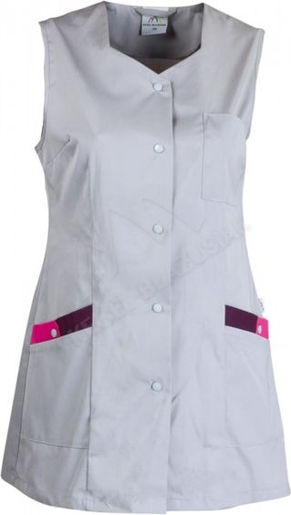 776 Fartuch damski szary+różowy