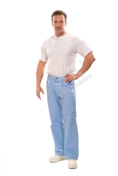 Spodnie męskie do pasa błękitne