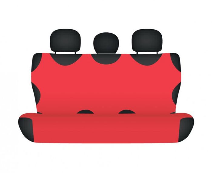 Pokrowiec koszulka COTTON na tylną kanapę czerwony