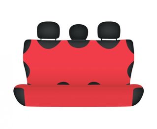 243 Pokrowiec koszulka COTTON na tylną kanapę czerwony