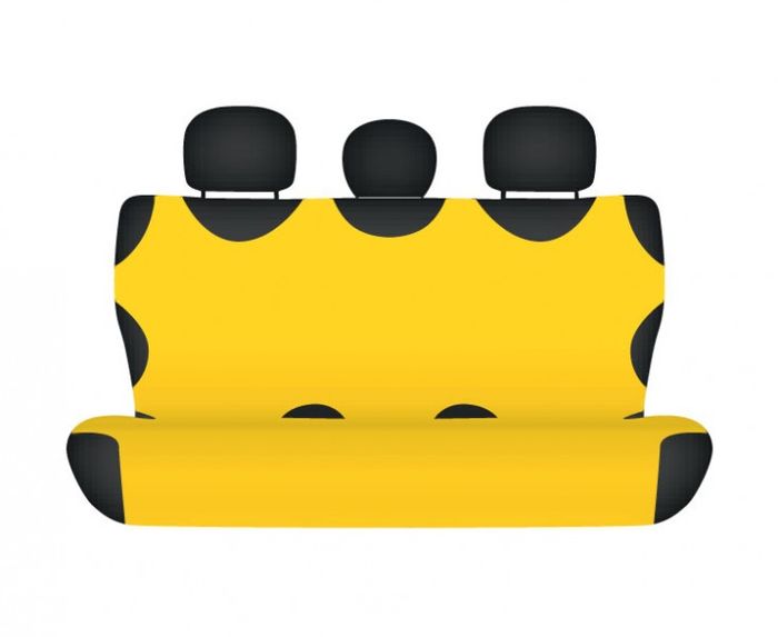 Pokrowiec koszulka COTTON na tylną kanapę żółty