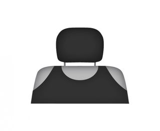 253 Pokrowce koszulki COTTON na zagłówki czarne - komplet 2 pokrowców