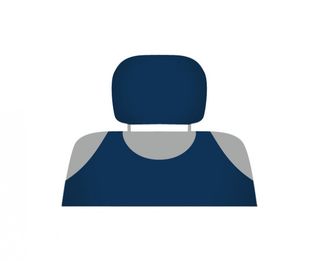 252 Pokrowce koszulki COTTON na zagłówki granatowe - komplet 2 pokrowców