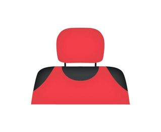 254 Pokrowce koszulki COTTON na zagłówki czerwone - komplet 2 pokrowców