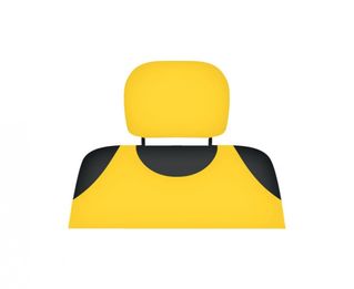 249 Pokrowce koszulki COTTON na zagłówki żółte - komplet 2 pokrowców