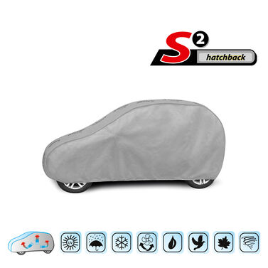 5-3952-241-3021 Pokrowiec na samochód BASIC GARAGE hatchback, dl. 320-332 cm