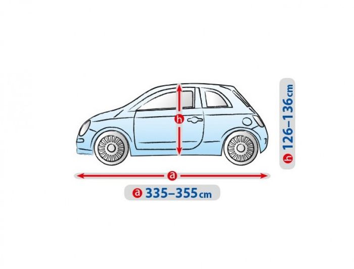 Pokrowiec na samochod BASIC GARAGE hatchback, dl. 335-355 cm