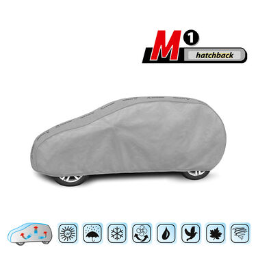 5-3954-241-3021 Pokrowiec na samochód BASIC GARAGE hatchback, dl. 355-380 cm