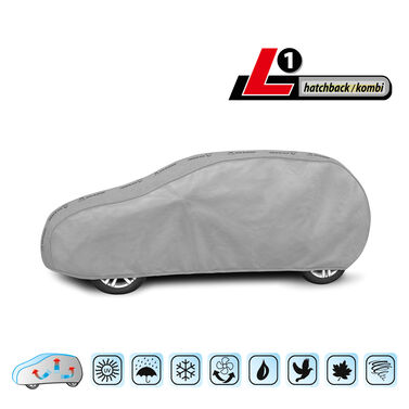 5-3956-241-3021 Pokrowiec na samochód BASIC GARAGE hatchback/kombi, dl. 405-430 cm