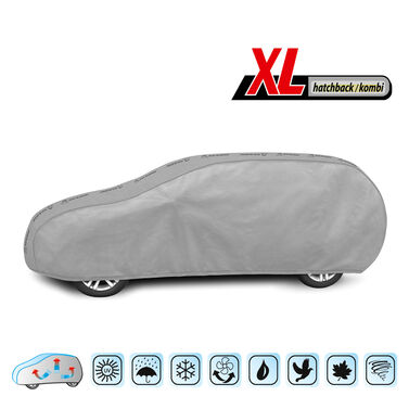 5-3957-241-3021 Pokrowiec na samochód BASIC GARAGE hatchback/kombi, dl. 455-485 cm