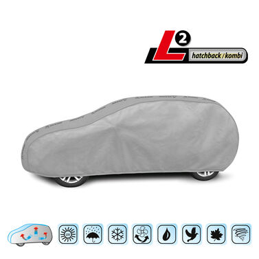 5-3958-241-3021 Pokrowiec na samochód BASIC GARAGE hatchback/kombi, dl. 430-455 cm