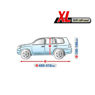 5-3969-241-3021 Pokrowiec na samochód BASIC GARAGE SUV/off-road, dl. 450-510 cm