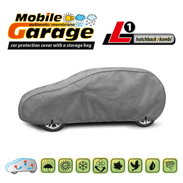 5-4103-248-3020 Pokrowiec na samochód MOBILE GARAGE hatchback/kombi, dl. 405-430 cm + TORBA