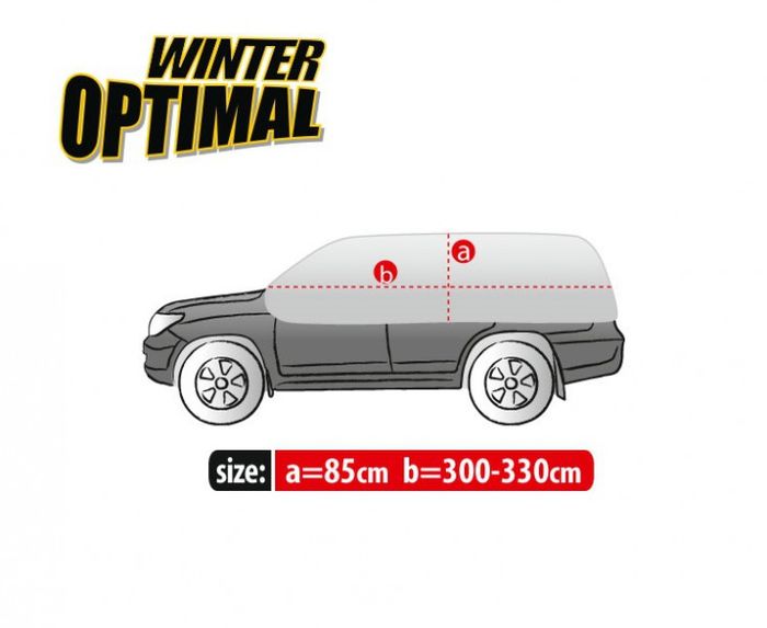 Pokrowiec ochronny na szyby i dach samochodu, dl. 300-330 cm - WINTER OPTIMAL