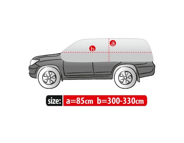 Pokrowiec ochronny na szyby i dach samochodu, dl. 300-330 cm - WINTER OPTIMAL