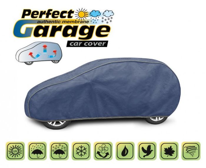 Miekki membranowy pokrowiec ochronny na caly samochod PERFECT GARAGE hatchback, dl. 355-380 cm